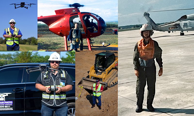 photo collage of Criag Davis, aerial drone photographer for Kyana Air Photo